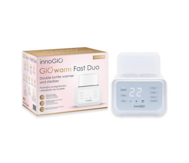 InnoGIO GIOwarm Fast Duo- Podwójny podgrzewacz i sterylizator butele - 1360140 - zdjęcie 2